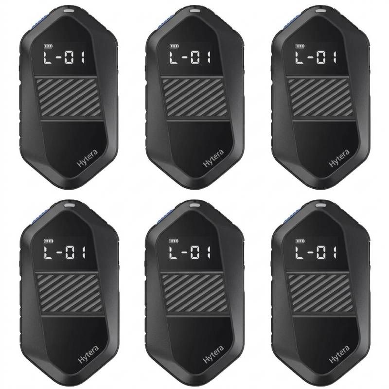 Pack 6 Hytera S1e PMR446 con riduzione del rumore IA