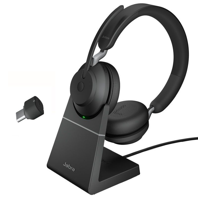 Jabra Evolve2 65 Stereo USB-C MS con supporto di ricarica