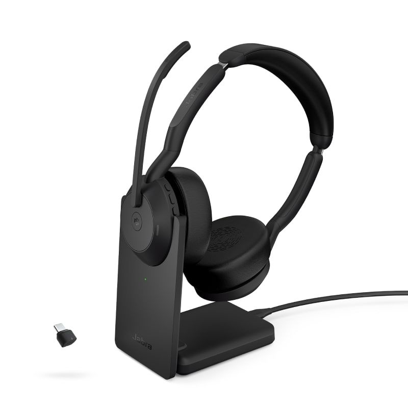 Jabra Evolve2 55 UC Stereo Link 380 USB-C con base di ricarica