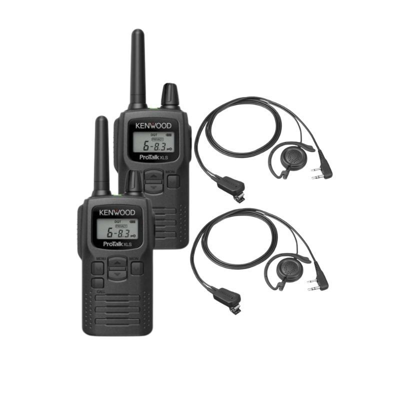 Pack 2x Kenwood PKT-300E + 2x auricolari con gancio