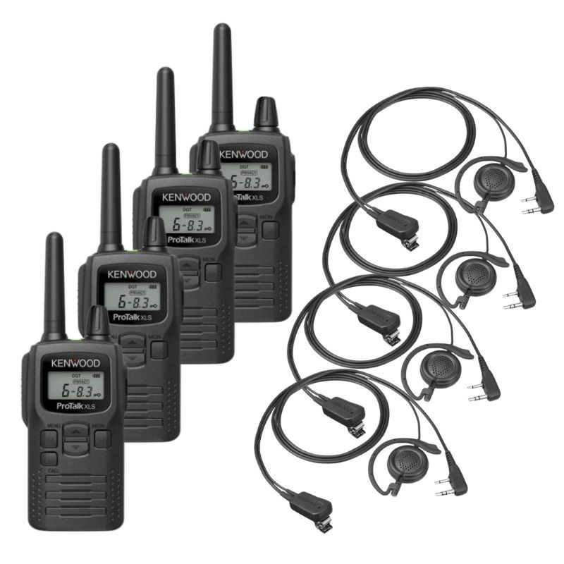 Pack 4x Kenwood PKT-300E + 4 auricolari con gancio