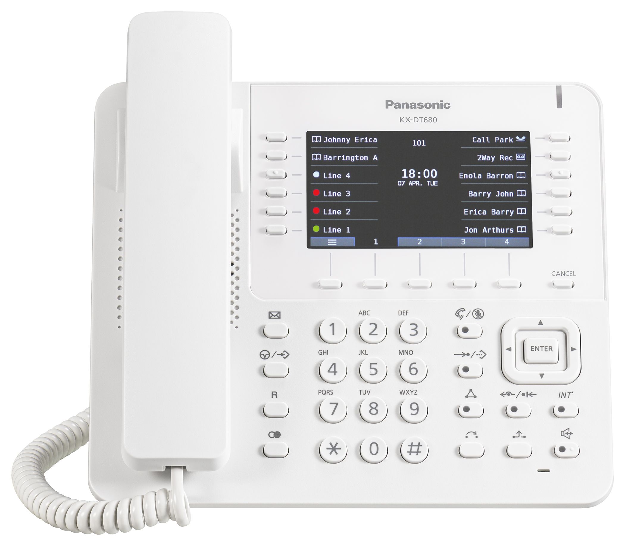 Telefono a fili Panasonic KX-DT680 - Bianco