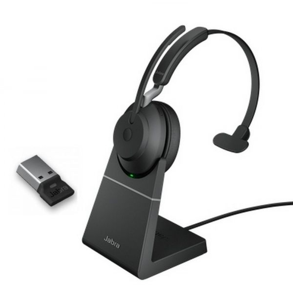 Jabra Evolve2 65 Mono USB-A UC con supporto di ricarica