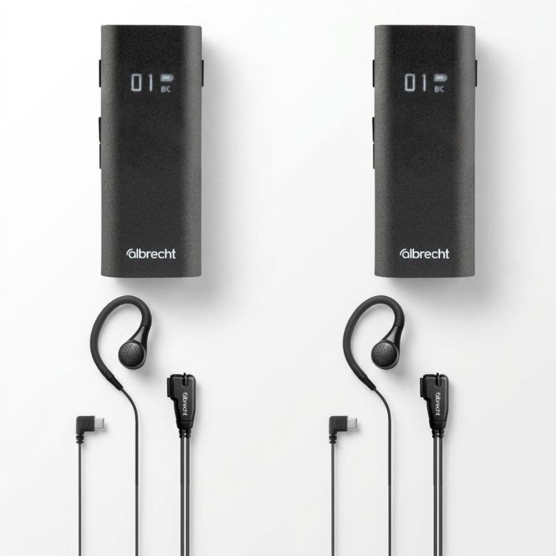 Pack 2 Albrecht Tectalk Biz + 2 auricolari PTT