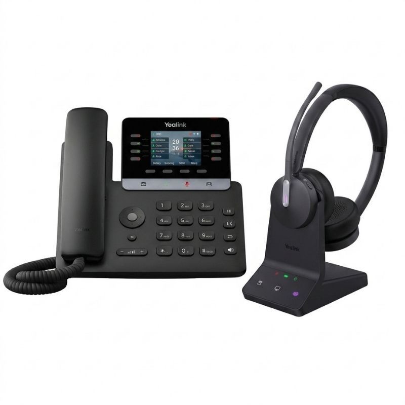 Pack Yealink T73U + WH64 Duo – Telefono IP e cuffia wireless