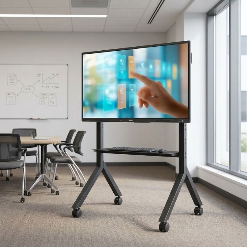 Pack Philips E-Line 75" Touch + Carrello Mobile B-Tech BT8545