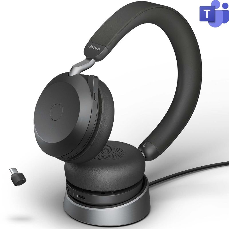 Jabra Evolve2 75 USB-C Microsoft Teams + Base di ricarica