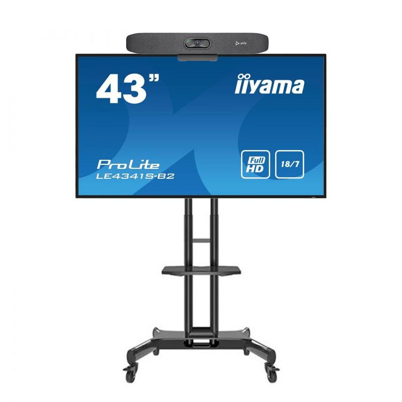 Pack Poly & iiyama - barra video Studio R30 + schermo 43'' + supporto