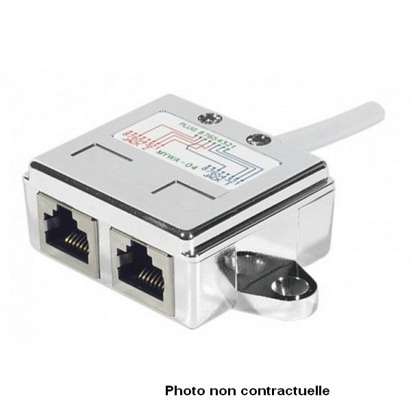 Adattatore doppia connessione RJ45 2xPC 20 cm UTP