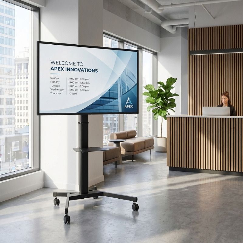 Pack schermo 4K Samsung QBC 55'' + supporto mobile Vision VFM-F19