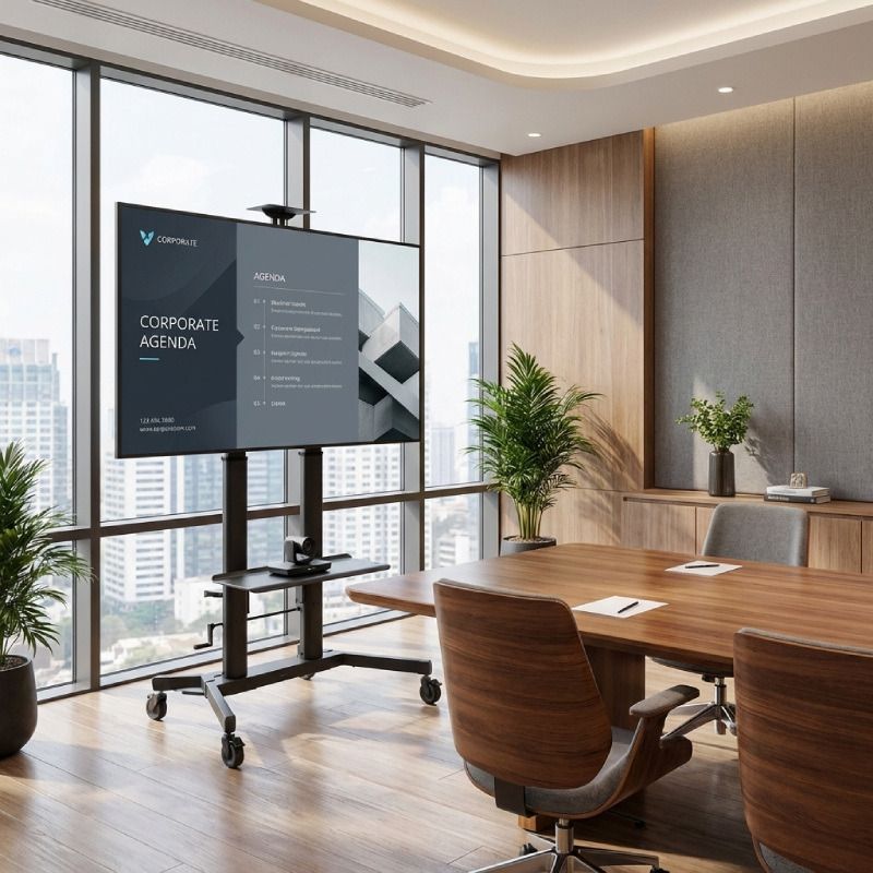 Pack schermo 4K Samsung QBC 75'' + supporto mobile Vision VFM-F26