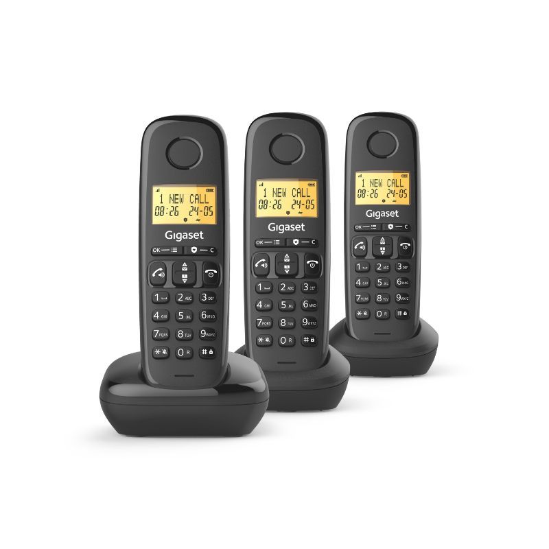 Gigaset Basic 100 Trio Telefono Cordless DECT con 3 Portatili