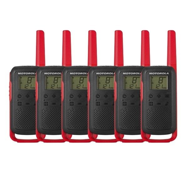 Pack sestetto Motorola Talkabout T62 (3x coppie) - Rosso