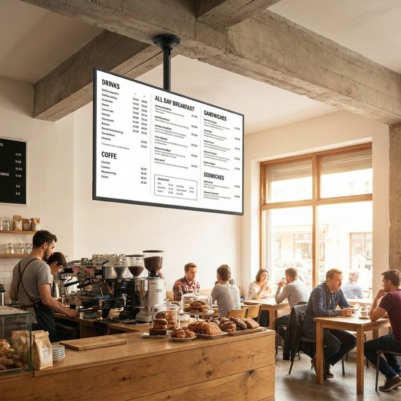 Pack Samsung QBC 75" + Supporto da soffitto Neomounts FPMA-C340BLACK