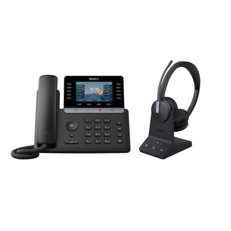 Yealink SIP-T74W + WH64 Duo – Telefono IP e cuffia DECT