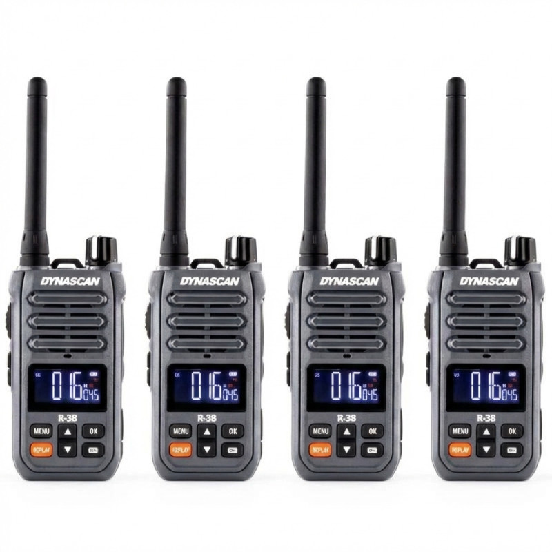 Pack 4 walkie talkie PMR446 Dynascan R38
