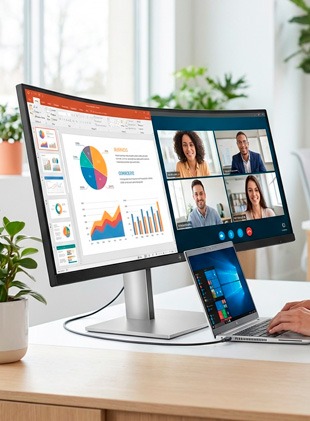 HP Monitor curvo E45c G5 DQHD - Onedirect