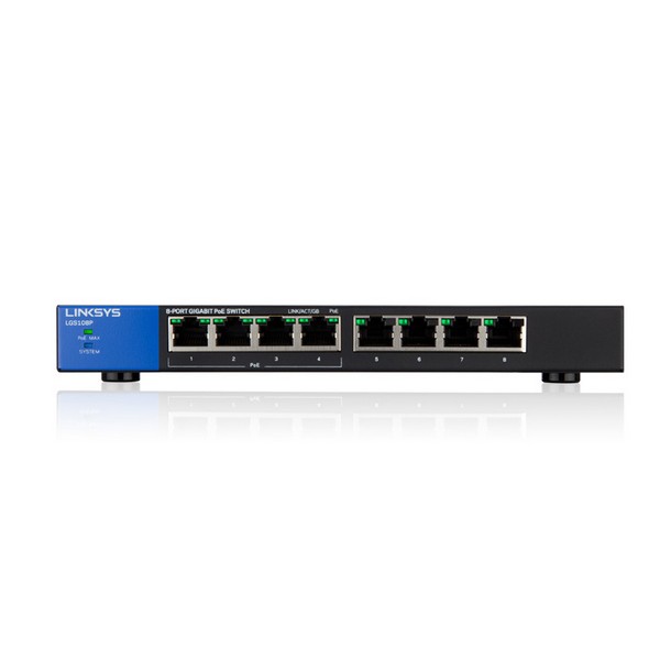 Linksys Switch PoE Gigabit desktop a 8 porte (LGS108P)