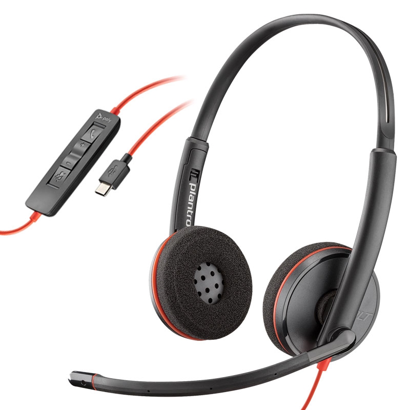 Auricolari Binaurali Plantronics/Poly Blackwire C5220 | USB-C, Neri, P/N 207586-01