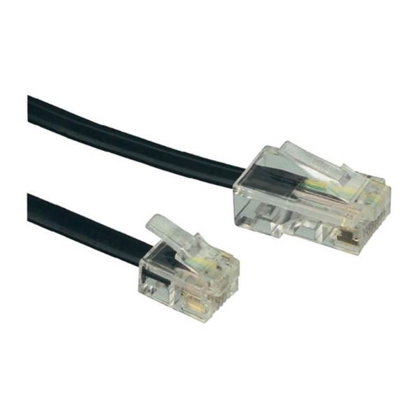 Cavo RJ11 A RJ45 - 1.8 Metri, Bianco - Per Telefono, Modem ADSL, Presa A Parete - Foto 4