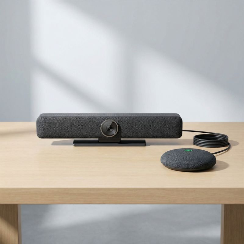 Pack Cleyver Room Bar 4K con zoom 10x per sale riunioni medie + microfono di estensione