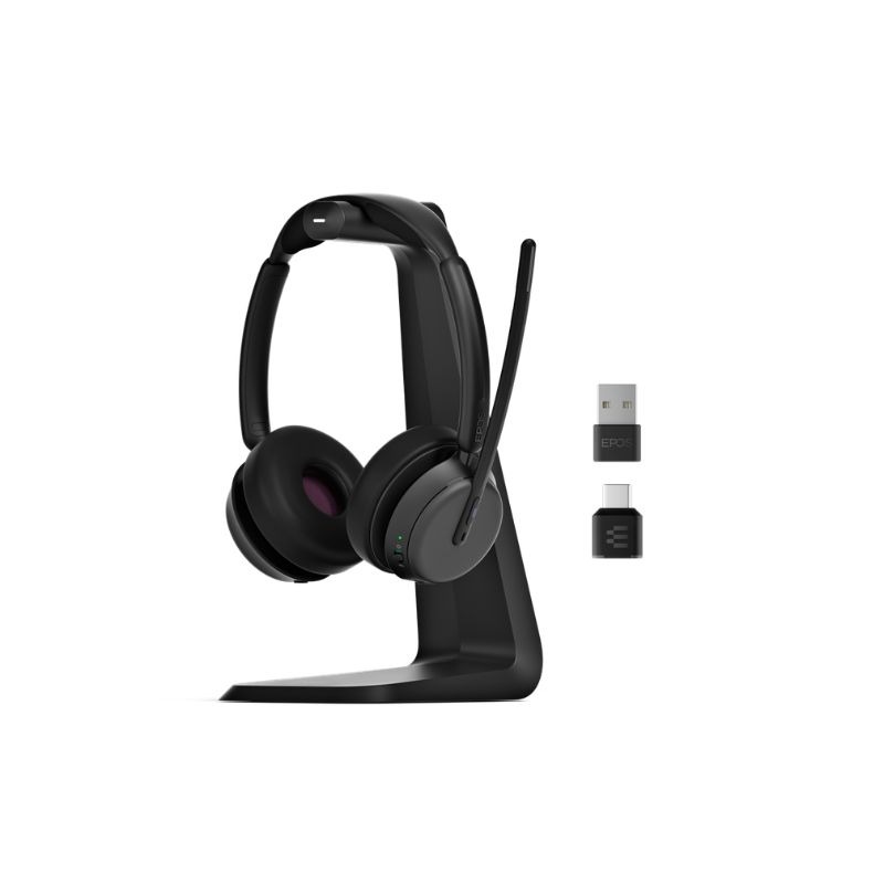 EPOS IMPACT 1000 USB-C Duo con dongle e base di ricarica
