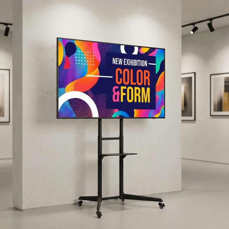 Pack BenQ SL4304 + Supporto con ruote Neomounts FL50-550BL1