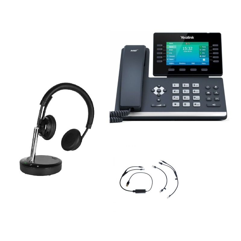 Pack Yealink T54W + cavetto di chiamata + Cleyver DECT Office Duo