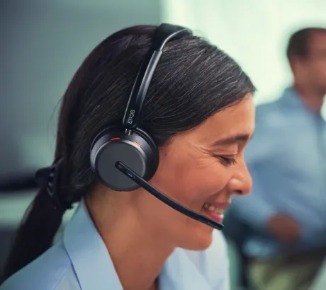 Cuffie Bluetooth senza fili con microfono per le chiamate di lavoro