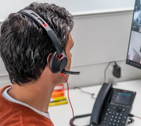 Cuffie per telefono fisso con microfono per chiamate aziendali