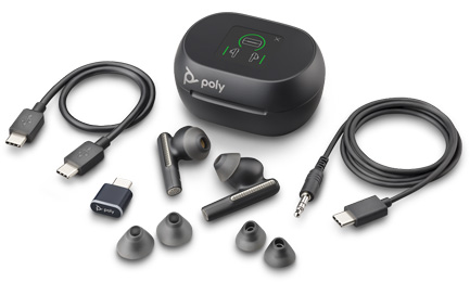 Poly Voyager Free 60+ UC Black USB-C + custodia di ricarica con touchscreen
